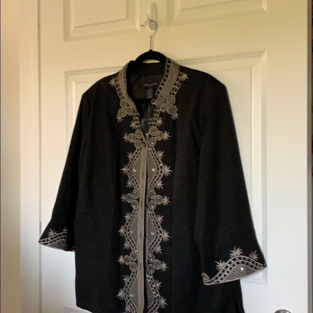 2X Black 100%Silk Jacket